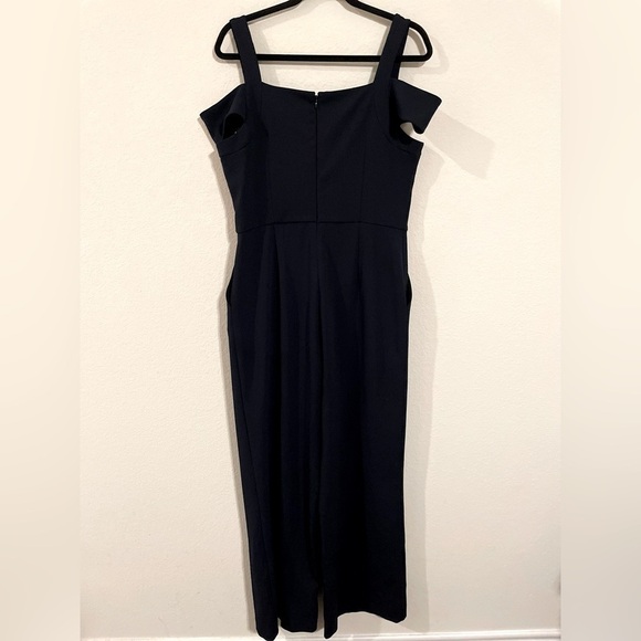 Tahari Women’s Jumpsuit Size 10 Blue Stretch Business Causal Academia Classic - Picture 4 of 17